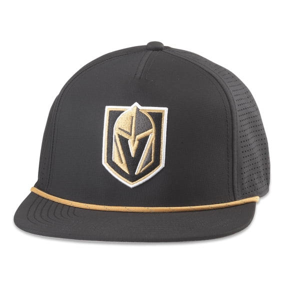 Men's American Needle Black Vegas Golden Knights Buxton Pro Tech Adjustable Hat