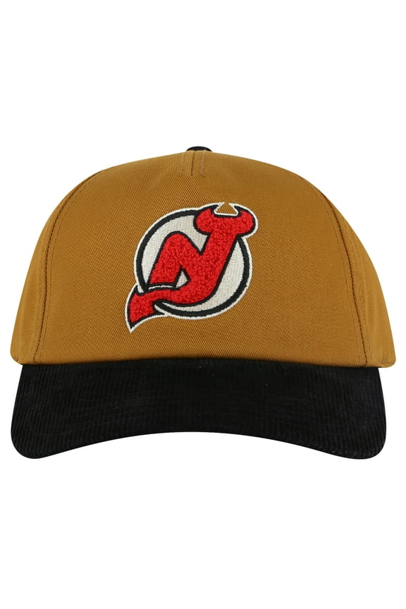 Men's American Needle  Tan/Black New Jersey Devils Burnett Adjustable Hat