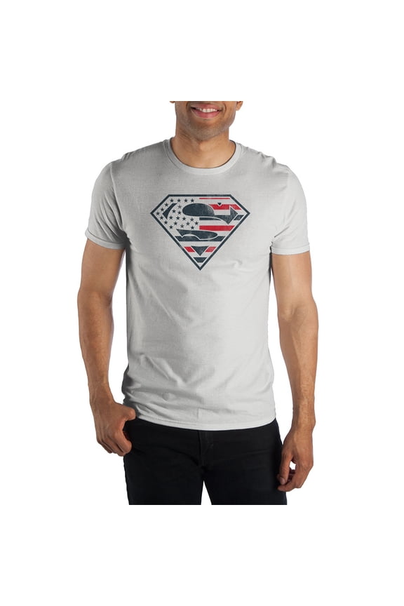 Men's American Superman S Logo Shirt-X-Large