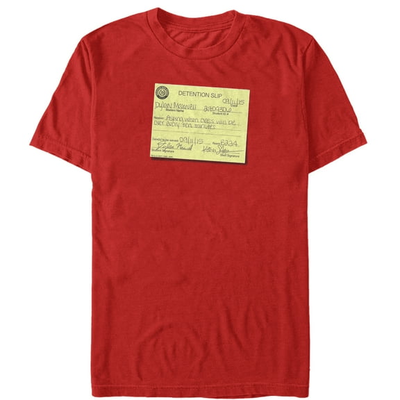 Men's American Vandal Dylan Detention Slip Graphic Tee Red X Large