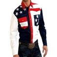 thumbnail image 1 of Men's Americana Collection Stars And Stripes Print Long Sleeve Pearl - 03-001-0185-0304 BU Medium, 1 of 2