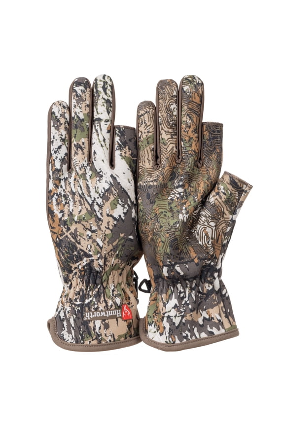 Men’s Ames Light Weight Soft Shell Glove with ½ Fingers (Vertek®), Men's Size L