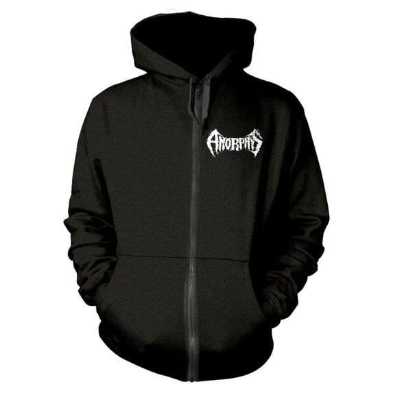Men's Amorphis Tales From The Thousand Lakes Zippered Hooded Sweatshirt Medium Black