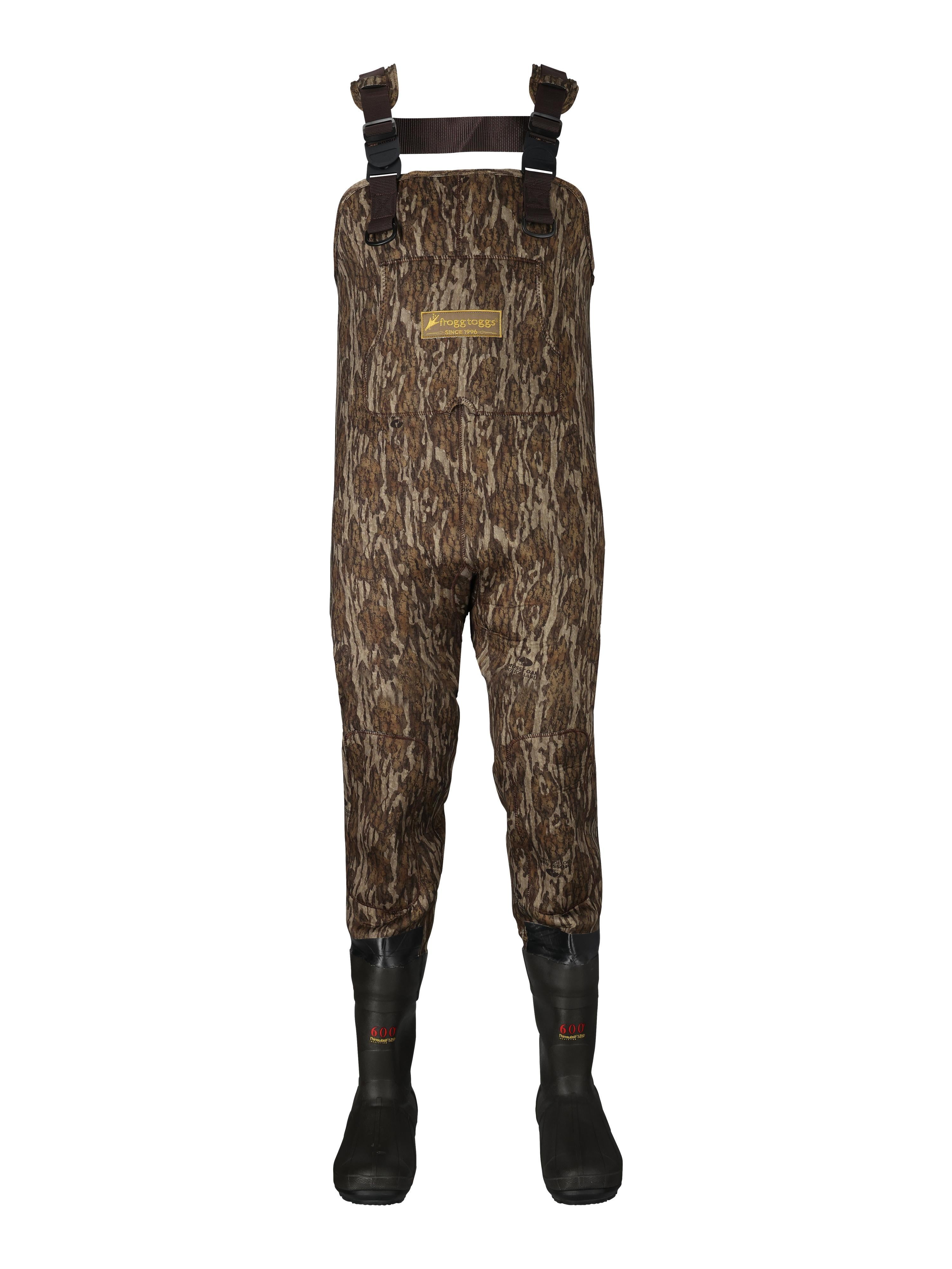 Men's Mossy Oak Bottomland Neoprene Chest Waders with Insulated Boots