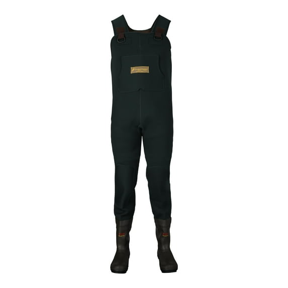 Frogg Toggs Men’s Amphib Bootfoot Chest Waders, Neoprene Waders for Fishing with 200g Thinsulate Cleated Boots, Forest Green, Size 07