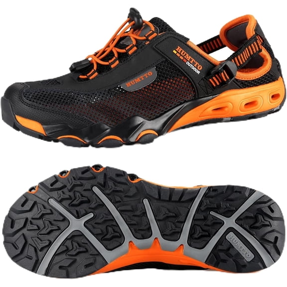 Men's Amphibious Water Shoes - Hiking Sandals for Men Outdoor Water Sandal Closed Toe Non-Slip River Shoes Summer Quick Drying Aqua Shoe