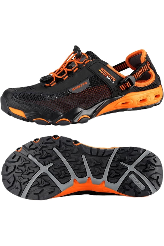 Men's Amphibious Water Shoes - Hiking Sandals for Men Outdoor Water Sandal Closed Toe Non-Slip River Shoes Summer Quick Drying Aqua Shoe