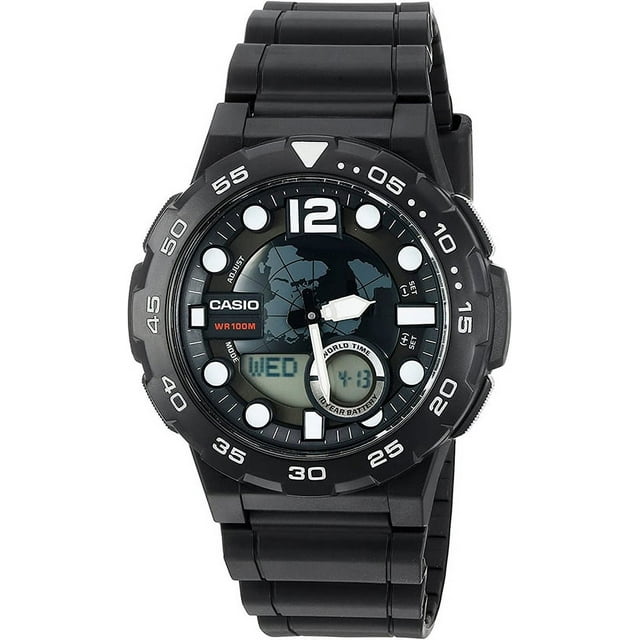 Men's AnaDigi Dive Style Watch, Black, AEQ100W1AVCF
