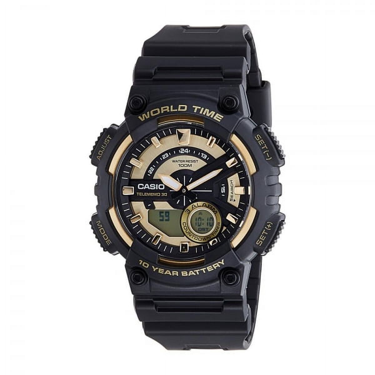 Men's Ana-Digi Watch, Black/Gold, AEQ110BW-9AVCF - image 1 of 4