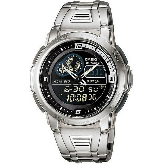 Men's Ana-digi Watch Quartz Mineral Crystal AQF-102WD-1BV