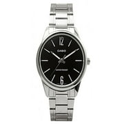 Casio Men's Analog Quartz Stainless Steel Black Dial Watch MTPV005D-1B