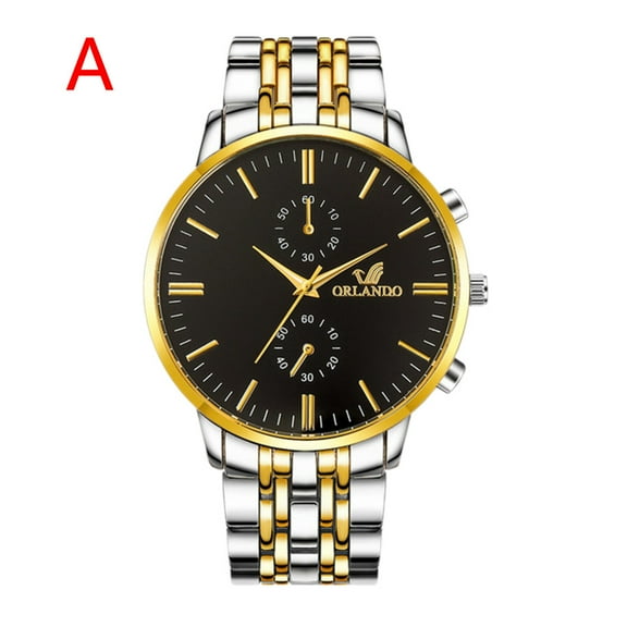 Men's Analog Quartz Wrist Watch - Round Alloy Case, Stainless Steel Band, Water Resistant, Fashion Casual Style for Business