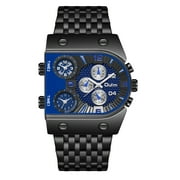 Mens Analog Sports Watch with Multi Time Zone Display and 3 Quartz Movements   Ideal for Active Lifestyles