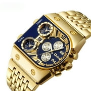 Mens Analog Sports Watch with Multi Time Zone Display and 3 Quartz Movements   Ideal for Active Lifestyles