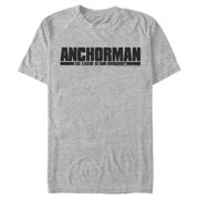 Mens Anchorman Classic Logo Graphic Tee Athletic Heather Medium