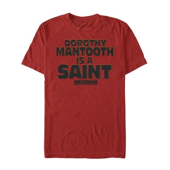 Men's Anchorman Dorothy Mantooth is a Saint  Graphic Tee Red Medium
