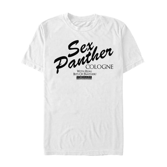 Men's Anchorman Panther Cologne Logo  Graphic Tee White Large