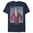 thumbnail image 1 of Men's Anchorman Ron Burgundy Big Deal  Graphic Tee Navy Blue 3X Large, 1 of 4