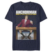 Men's Anchorman Ron Burgundy Legend Graphic Tee Navy Blue 3X Large