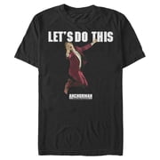 Men's Anchorman Ron Burgundy Let's Do This Graphic Tee Black Medium