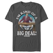 Men's Anchorman Ron Burgundy News Anchor Graphic Tee Charcoal 2X Large