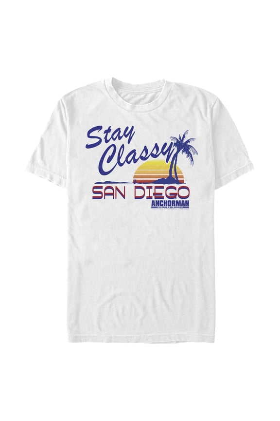Men's Anchorman Stay Classy San Diego Graphic Tee White X Large