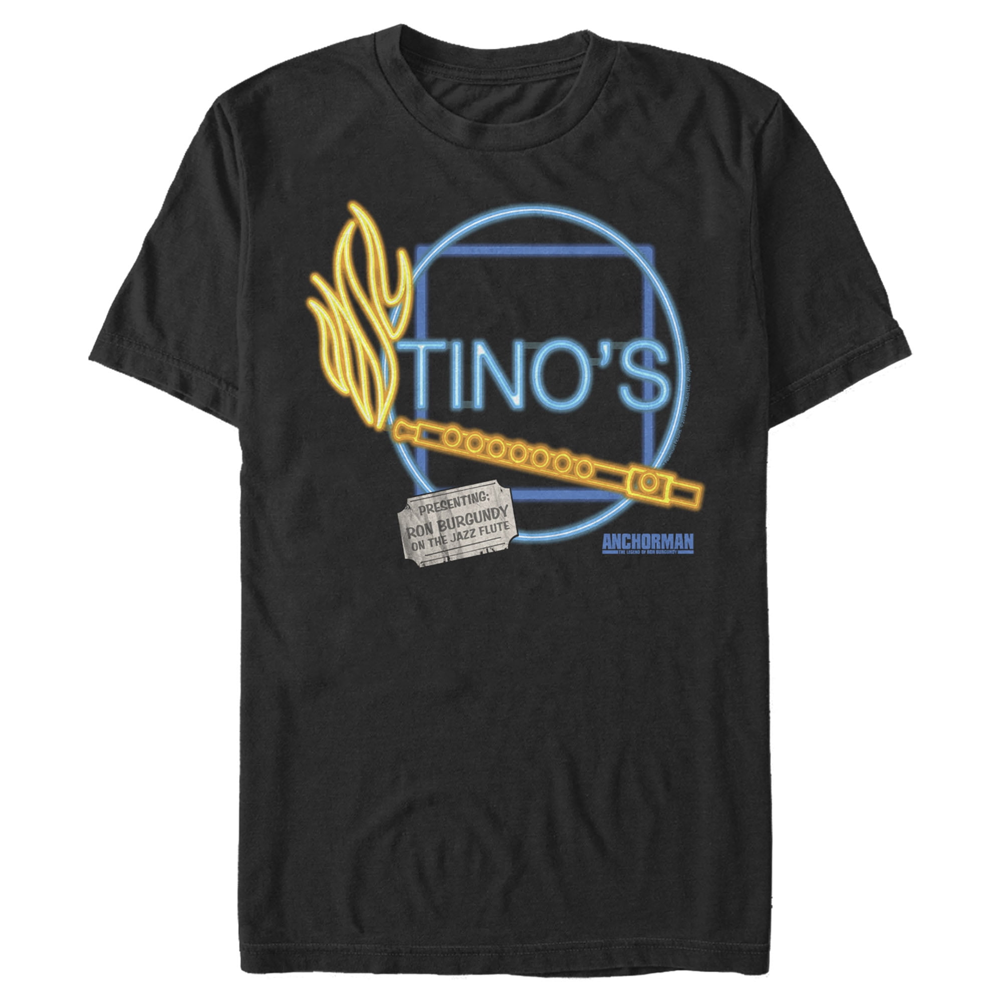 Men's Anchorman Tino's Jazz Flute Graphic Tee Black Large