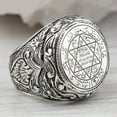 thumbnail image 1 of Men's Ancient Greek Five-Pointed Star Astronomical Figure Ring, 1 of 1