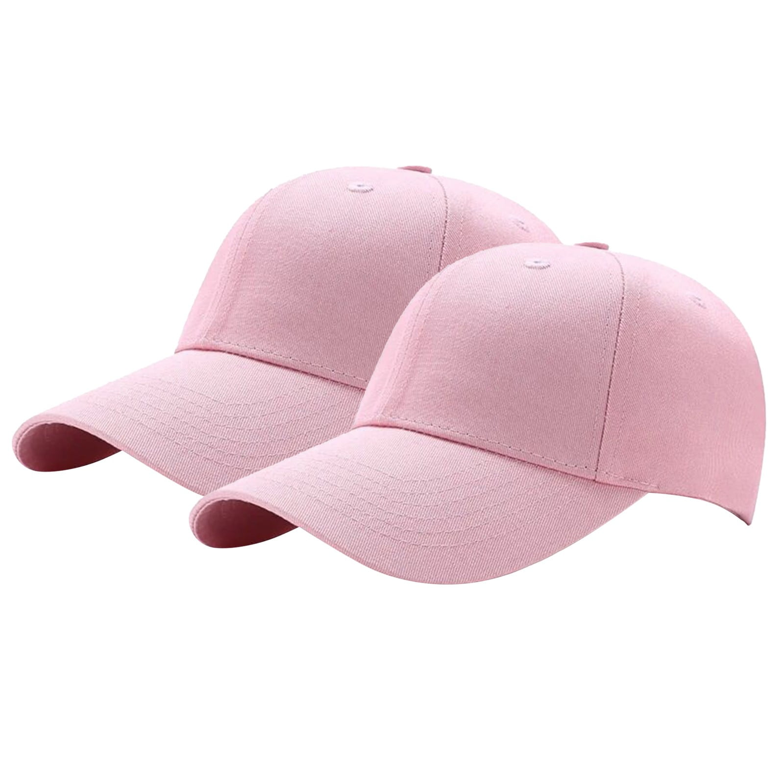 Outdoors Summer Hat Summer Sports Color Solid Baseball 2PC Casual Cap Mens  Baseball Caps Hard Hat Patch A - Pink One Size