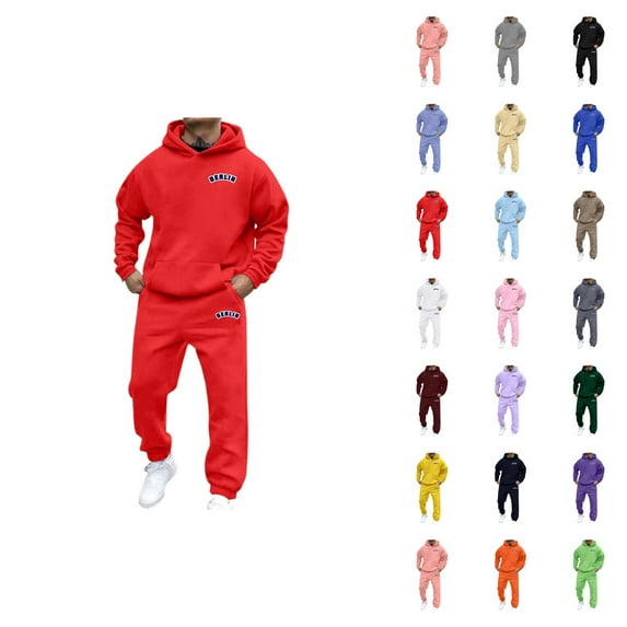 Men's And Women's Autumn And Winter Fashion Casual Letter Printed Sports Long Sleeved Hoodie Set Men Cotton Fleece Hooded Sweatshirt