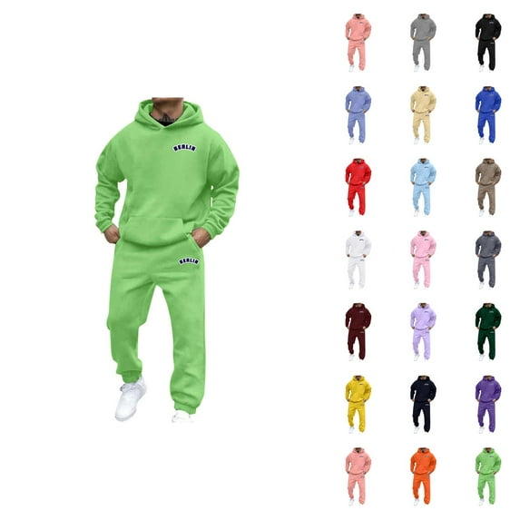 Men's And Women's Autumn And Winter Fashion Casual Letter Printed Sports Long Sleeved Hoodie Set Men Cotton Fleece Hooded Sweatshirt