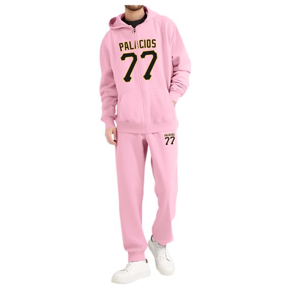 Men's And Women's Autumn And Winter Fashion Casual Letter Printed Sports Long Sleeved Hoodie Set