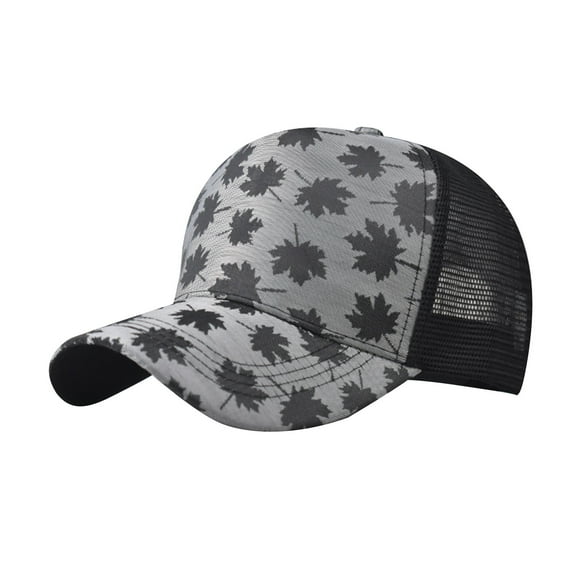 ZQUUVOU Men's And Women's Baseball Caps New Maple Fashionable Cotton Breathable Hats Gray