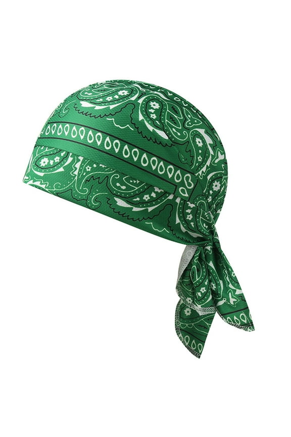 Men's And Women's Breathable Hats Summer Motion Full Package Motion Printing Pattern Outdoor Absorb Sweat Climbing Cap(Green,Free Size)