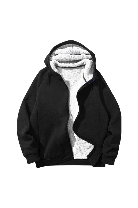 Men's And Women's Hooded Loose Casual Velvet European Style Coat