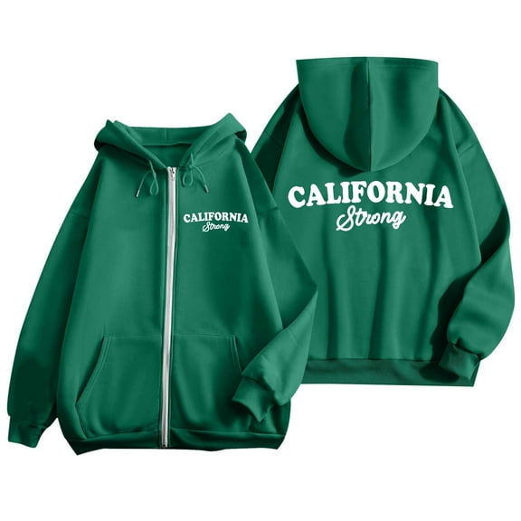 Men's And Women's Hooded Sweatshirt City Name Printed Jacket