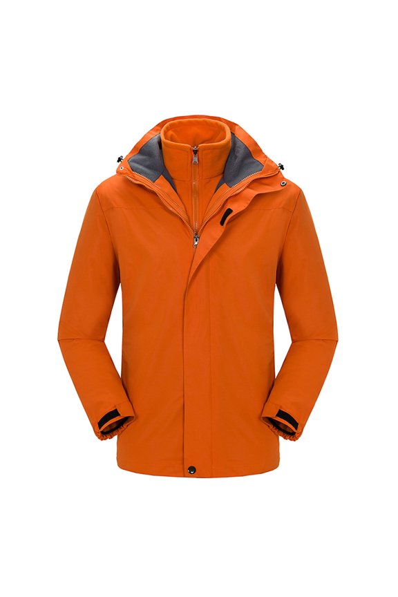 Men's And Women's Models Three In One Thickened Two Piece Jacket Windproof Water Proof Mountaineering Clothing Punching Jacket