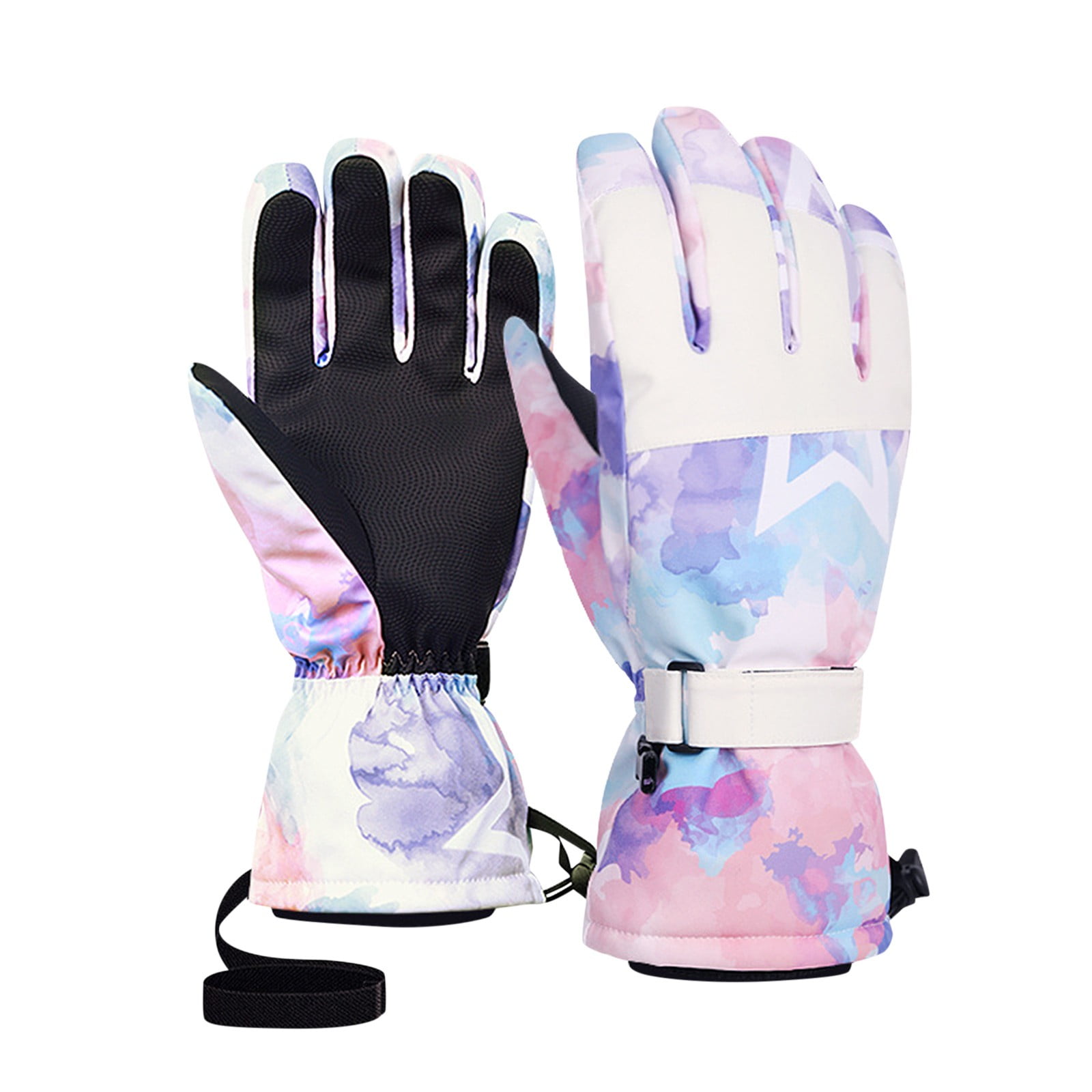 Men's And Women's Ski Gloves Winter Warm Cycling Contact Screen Five ...