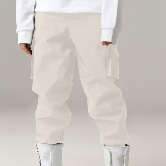 Men's And Women's Ski pants Couples with The Same Windproof Warm Snowboard And Snowboard Windproof Backpacker Pants Ski Pants Beige