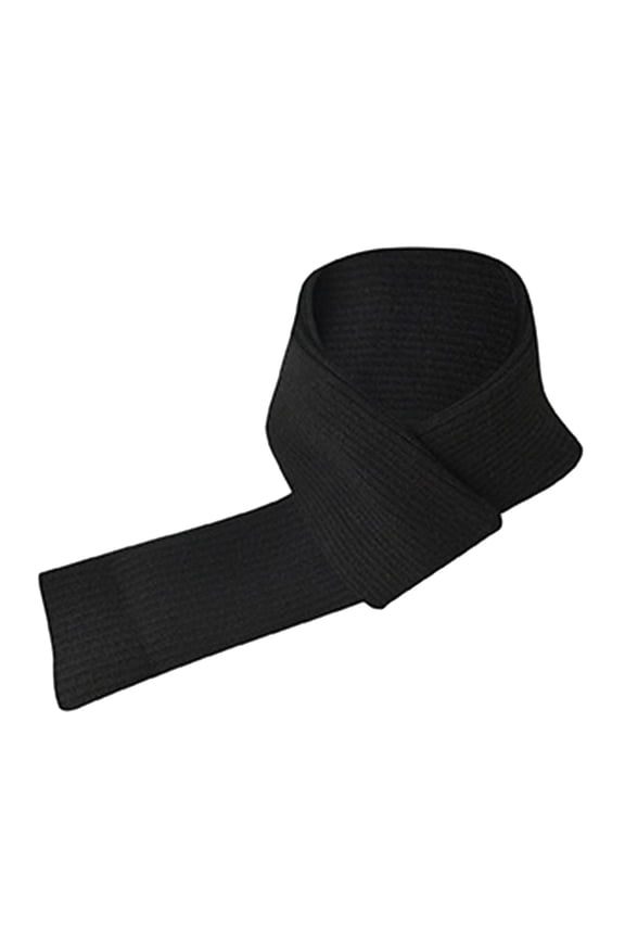 Men's And Women's Thick Warm Solid Color Knit Neck Wool Long Scarf