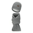 thumbnail image 1 of Men's And Women's Winter Plus Velvet Knitted Scarf Set Knitted Scarf Two Piece Set, 1 of 2