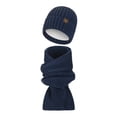 thumbnail image 1 of Men's And Women's Winter Plus Velvet Knitted Scarf Set Knitted Scarf Two Piece Set, 1 of 2