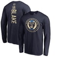 thumbnail image 1 of Men's Andre Blake Navy Philadelphia Union Backer Name & Number Long Sleeve T-Shirt, 1 of 3