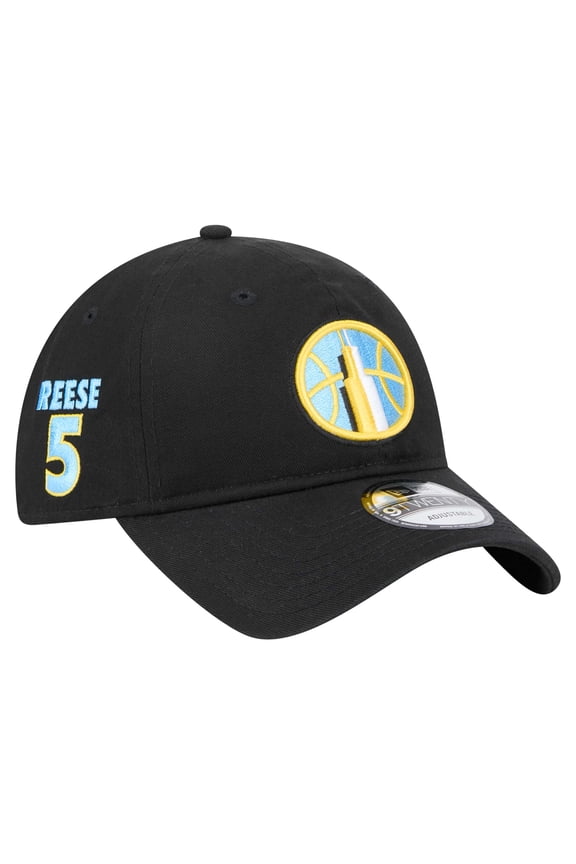 Unisex New Era Angel Reese Black Chicago Sky Name & Number Sidepatch 9TWENTY Adjustable Hat