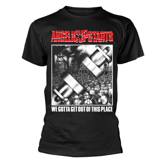 Men's Angelic Upstarts We Gotta Get Out Of This Place T-shirt Medium Black