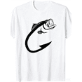 thumbnail image 1 of Men's Angler Bass Fish Hook Graphic T-Shirt Outdoor Fishing Hobby Top, 1 of 7