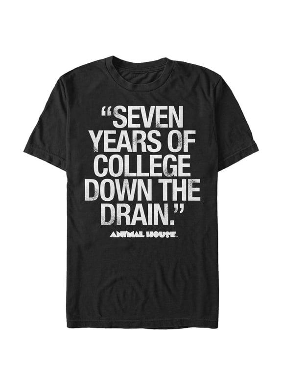Men's Animal House Bluto 7 Years Quote Graphic Tee Black 2X Large