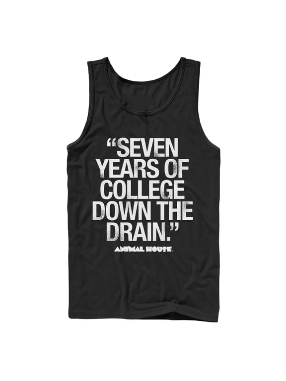 Men's Animal House Bluto 7 Years Quote Tank Top Black Large