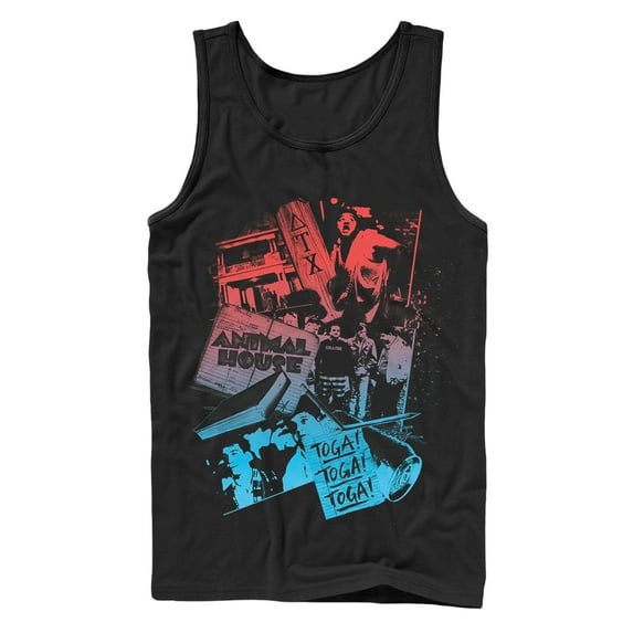 Men's Animal House College Montage Tank Top Black Large