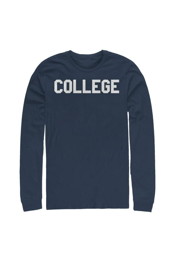 Men's Animal House College Text Long Sleeve Shirt